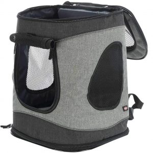 Trixie 28944 Rucksack Timon, 34 × 44 × 30 cm, schwarz/grau