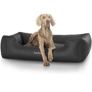 Knuffelwuff Orthopädisches Hundebett Madison aus Laser gestepptem Kunstleder
