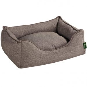 HUNTER Boston klassisches Hundesofa mit Wendekissen, einseitig mit weichem Plüschbesatz